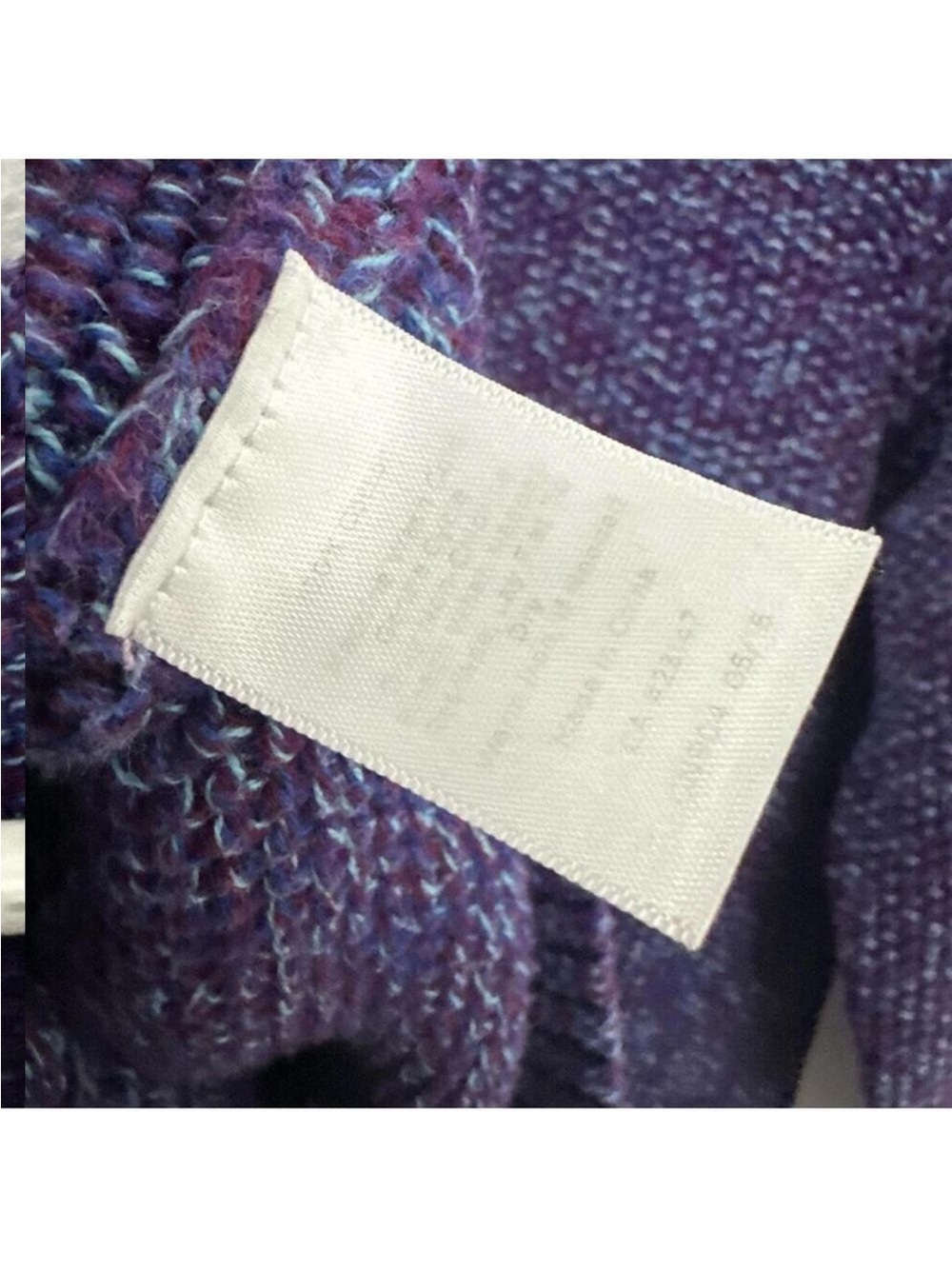 Talbots Women’s Purple Blue Cable Knit Long Sleeve Sweater Size S - Picture 4 of 5